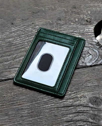 Miniatura 3 de Buffway - Billetera delgada minimalista de cuero con protección RFID para hombre y mujer