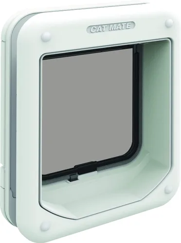 Miniatura 2 de Cat Mate Solapa giratoria para gatos con bloqueo de 4 vías, color blanco