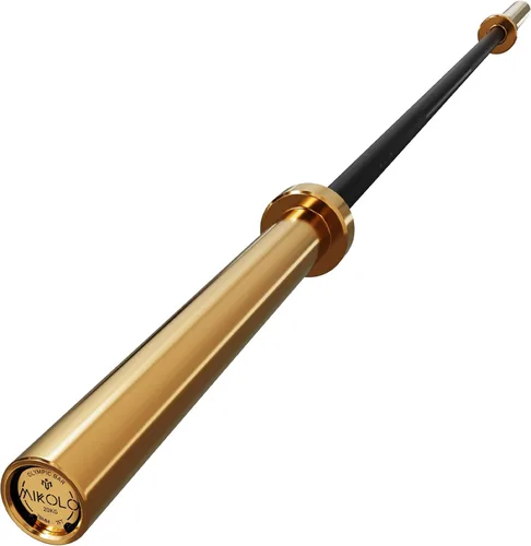 Miniatura 13 de Mikolo - Barra olímpica de 7 pies, barra para levantamiento y potencia de pesas de 45 lb, barra olímpica para capacidad de 1500 lb, barra