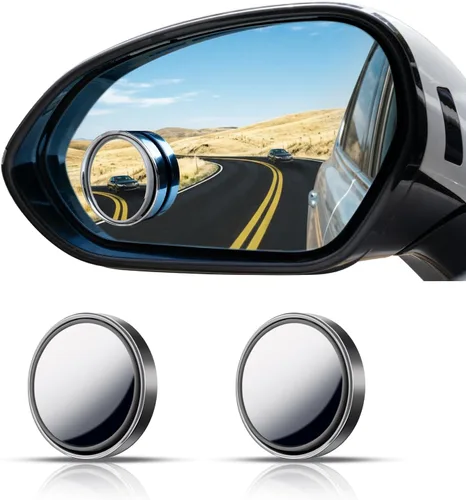 Miniatura 7 de Espejo de punto ciego, espejo redondo de 2 pulgadas, vidrio HD de 360°, gran angular, ajustable, 2 unidades, espejo lateral convexo
