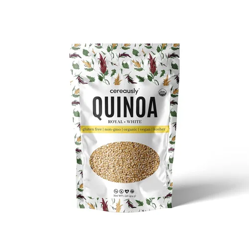 Miniatura 6 de CEREAUSLY Quinoa blanca orgánica – Quinoa real premium de Bolivia – Quinoa Kosher y sin OMG – Quinoa vegana y con cuota de gluten – 4 libras