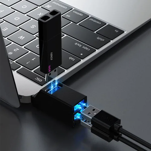 Miniatura 2 de YOTETION - Cable de extensión USB 2.0 de 25 pies con concentrador, USB A macho a hembra, compatible con unidad flash USB/disco duro, mouse, teclado