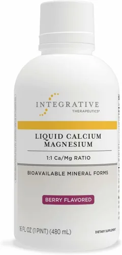 Integrative Therapeutics Magnesio líquido de calcio - Suplemento líquido que apoya la salud ósea* - Incluye vitamina D3 y un complejo de magnesio -