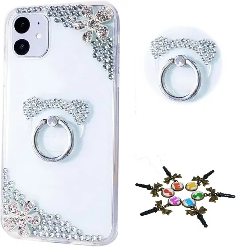 Miniatura 32 de Sparkle - Funda para teléfono compatible con Samsung Galaxy Z Flip 2 5G - Elegante - Funda 3D hecha a mano con diseño de diamantes de imitación