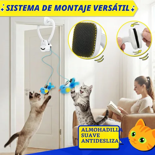 Miniatura 7 de CATPICK Juguetes Interactivos para Gatos de Interior Pájaro Volador Eléctrico Automático Juguete de Pluma y Ratón - Mejor Juguete de Enriquecimiento