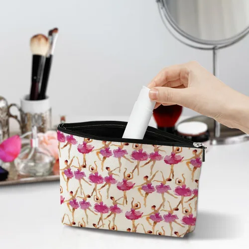 Miniatura 3 de jeilink Girl Loves Dance - Bolsa de maquillaje para bailar, regalo divertido para amantes del ballet, regalos elegantes para bailar, mujeres