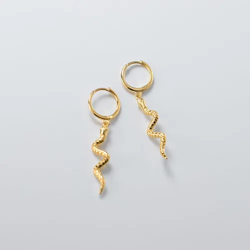 Miniatura 5 de SLUYNZ Aretes de aro de serpiente de plata de ley para mujeres, adolescentes y niñas, aretes de aro pequeños para hombres