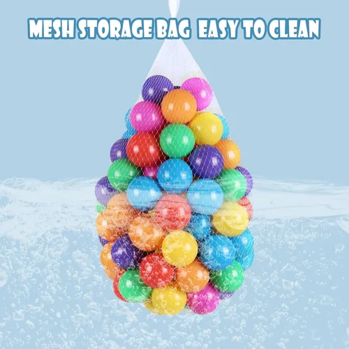 Miniatura 8 de 100 Pack de bolas para tienda de campaña de bolas, bolas de plástico coloridas libres de BPA, bolas de juego para bebés para pozo de bolas, casa