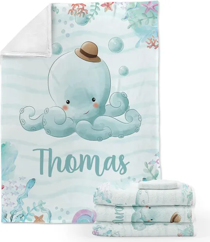 Miniatura 22 de ZouZou Mantas de bebé personalizadas con nombre, mantas de bebé personalizadas para niños, manta de bebé de avión, el mejor regalo para bebé, recién
