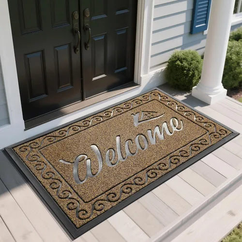 Miniatura 45 de Yimobra Tapete de Bienvenida, Tapetes de Puerta Resistentes y Duraderos para Entrada del Hogar Exterior Interior, Tapete Delantero para Patio