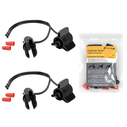FastLock Twist Conectores de cable de bajo voltaje para iluminación de paisaje Luces de camino al aire libre 4802-01