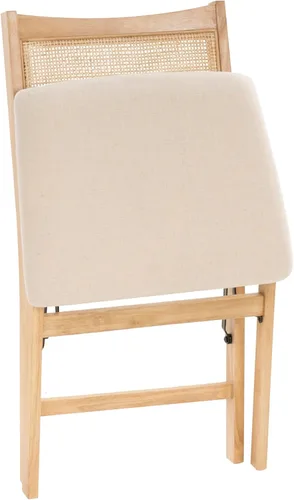 Miniatura 7 de Powell Kasi Silla Lateral de Comedor Plegable de Caña de Ratán Beige, Natural