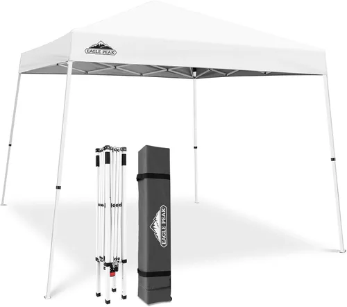 Miniatura 41 de Eagle Peak - Pérgola plegable (10.0 x 10.0 pies), patas inclinadas, de tela, para exteriores, fácil de montar, Negro