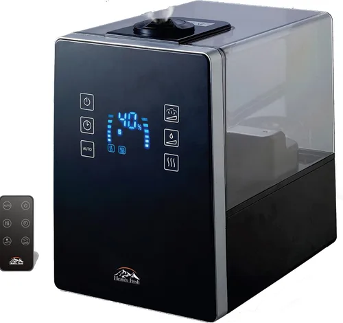 Heaven Fresh HF 710 humidificador ultrasónico ultrasónico de niebla fría/caliente con infusión de aroma Negro