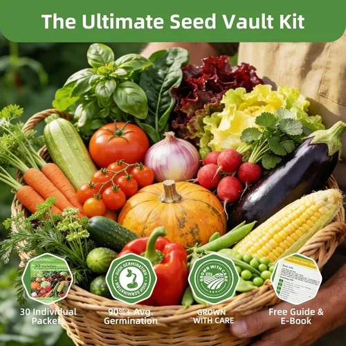 Miniatura 3 de 【Bóveda de semillas】 Kit de siembra de semillas de verduras reliquia - Más de 15,000 semillas sin OMG para hidropónico, jardinería