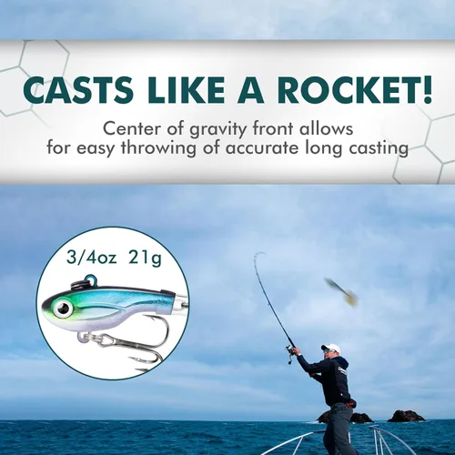Miniatura 3 de TRUSCEND Cebos Giratorios de Pesca Swim o Jig para Agua Dulce y Salada, Señuelos de Pesca Rooster Tail para Trucha Lubina Lucioperca Crappie Salmón