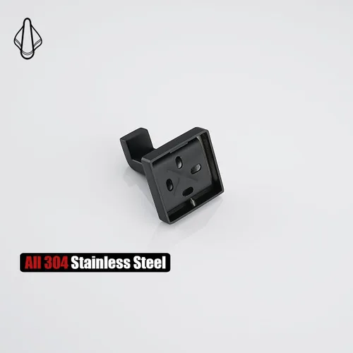 Miniatura 7 de JQK TH250-PB-P2 - Gancho para toallas de baño, color negro, para cocina, garaje, acero inoxidable 304, grosor de 0.031 in, 2 unidades, negro mate