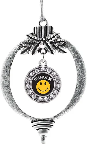 Miniatura 147 de Inspired Silver - Twin One - Adorno festivo de Navidad de plata - Adorno festivo de árbol de Navidad con dije de círculo y circonita cúbica