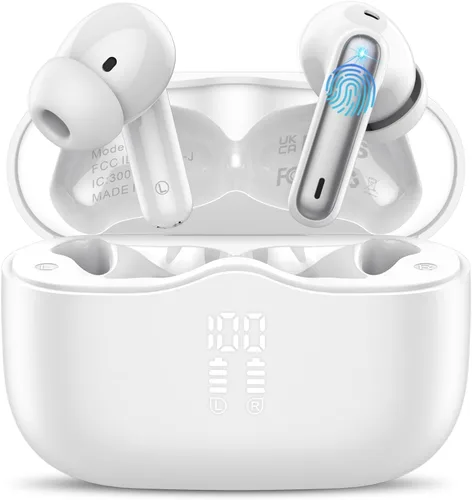 Miniatura 9 de Auriculares inalámbricos, Bluetooth 5.4 con 4 micrófonos ENC con cancelación de ruido, nuevos auriculares inalámbricos HiFi Stereo Deep Bass 40H