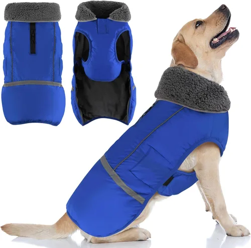 Miniatura 22 de Doglay Abrigo para Perro, Chaqueta Impermeable para Perro Abrigo de Invierno para Mascotas para Clima Frío con Cuello Peludo Grueso, Chaqueta