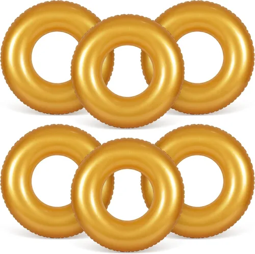 Miniatura 21 de JellyArch 6 piezas de flotadores inflables para piscina de 28 pulgadas, tubo de natación a granel para adultos, flotadores de piscina