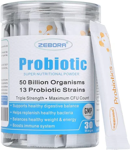 Probióticos para mujeres, hombres y niños, prebióticos y probióticos en polvo para la salud intestinal digestiva e inmunológica, apoyan el sistema