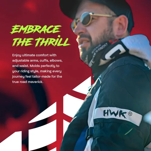 Miniatura 7 de HWK Chaqueta de motocicleta para hombres y mujeres Scorpion con tela Cordura para enduro, motocross, motocicleta, Azul, Pequeña