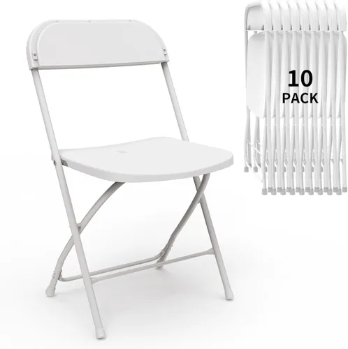 Miniatura 22 de SHGJ&SOFT Juego de 2 sillas plegables con asientos y respaldos acolchados, silla con marco de metal negro para interiores y exteriores, oficina