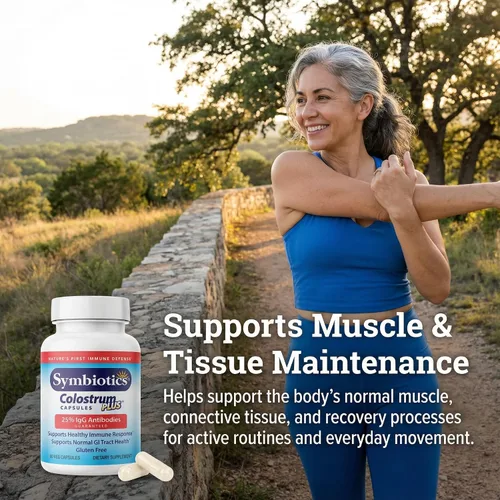 Miniatura 6 de Symbiotics Calostro 60 cápsulas vegetales - Apoyo inmunológico - Suplemento de lactoferrina y proteína de calostro con inmunoglobulina - 25%