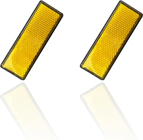 Dickno 2 PCS reflectores de motocicleta M6 x 1.0, reflector de advertencia reflectante de montaje con tornillo de plástico, reflectores universales