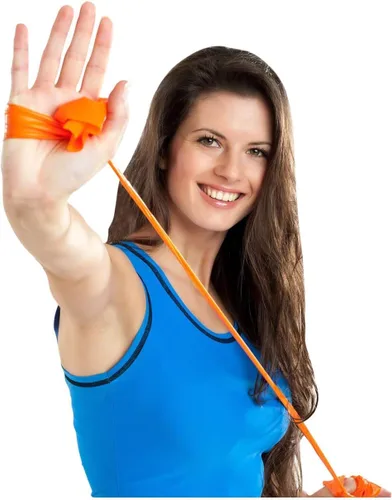 Miniatura 4 de Producto de Malasia Bandas de ejercicio de resistencia a la luz naranja de 9 pies Sanctabnd nivel 2, terapia física para entrenamiento de fuerza