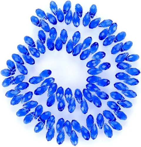 Miniatura 14 de 200pcs Checa 0.472 in Lágrima facetada Briolette Cristal Perlas Sueltas Colgante Separador de Gota a Granel Amatista Púrpura para DIY Joyería
