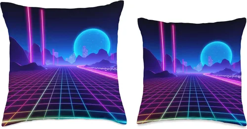 Miniatura 3 de Vaporwave - Almohada estética Synthwave Retrowave de los años 80 y 90