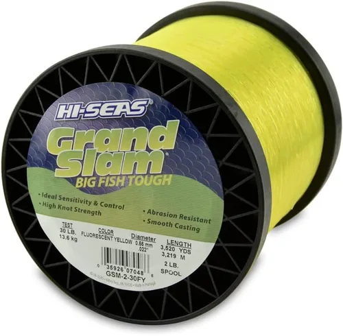Miniatura 13 de HI-SEAS Grand Slam - Sedal de pesca de monofilamento, fuerte y resistente a la abrasión, en agua dulce y salada transparente, rosa, verde, azul Azul