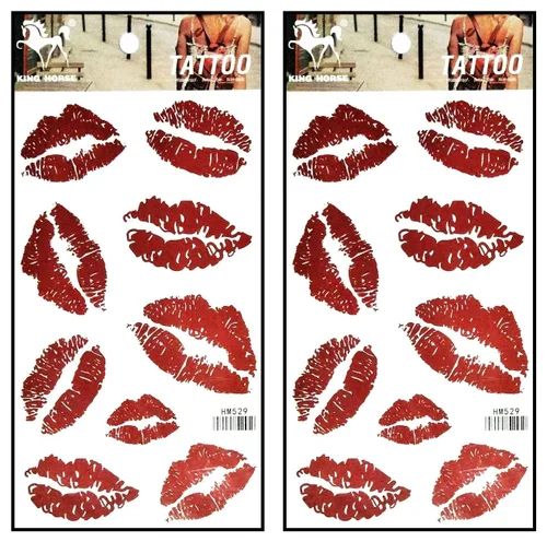 Miniatura 5 de Tatuajes 2 hojas hermosas rosas negras enredaderas temporales tatuajes adhesivos falsos cuerpo brazo pecho hombro tatuajes para hombres
