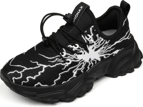 Miniatura 9 de BRONAX Zapatos de tenis cómodos con personalidad de graffiti para niños pequeños/grandes