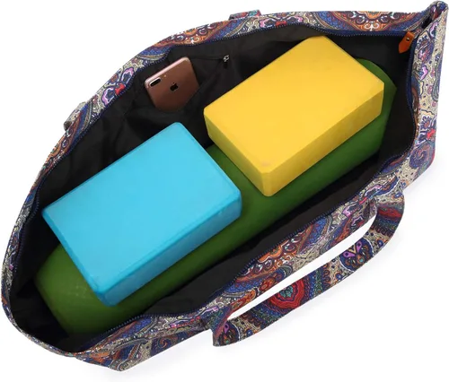 Miniatura 7 de Bolsa grande para esterilla de yoga para mujeres y hombres, bolsa de gimnasio para viajes, pilates, oficina, playa, entrenamiento, con correa