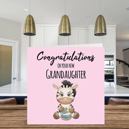 Miniatura 3 de Stuff4 Nueva tarjeta de bebé niña – Nueva hija – Tarjetas de felicitación para recién nacido, tarjetas de felicitaciones bien hechas, regalos