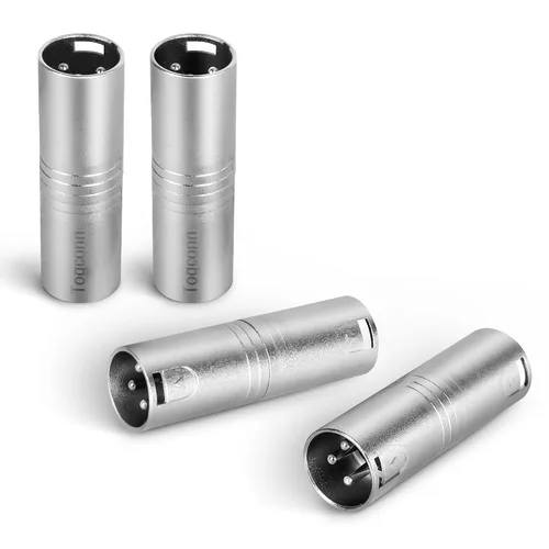 Miniatura 11 de Adaptador de micrófono XLR 2 unidades, 3 pines XLR macho a hembra, convertidor de conector de extensión de audio para altavoz, mezcladores,