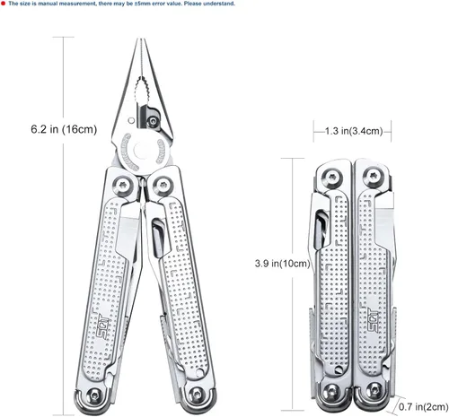 Miniatura 2 de SQT2045 Multiherramienta 20-en-1, Plegable y con Bloqueo Automático, Herramienta Profesional para DIY, Reparaciones del Hogar y Camping al Aire