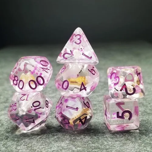 Miniatura 11 de Sage's Portal Juego de dados DND de resina para familiares de dinosaurios y reptiles, juego de dados poliédricos para Dungeons and Dragons RPG
