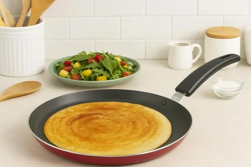 Miniatura 5 de Sartén Dosa multiusos – Tawa antiadherente para dosa, crepes, panqueques, chapati, roti y tortilla, ligera (10.827 in) de grosor, 0.102 in, diámetro
