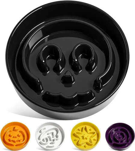 Miniatura 31 de LE TAUCI Cuencos para perros de cerámica de alimentación lenta, cuenco de alimentación lenta de 1.5 tazas para razas pequeñas y medianas, cuenco
