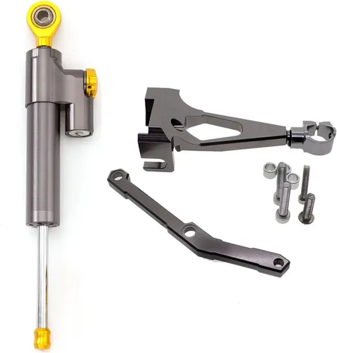 Miniatura 6 de FXCNC Barra de control estabilizador de dirección CNC para motocicleta con kit de soporte de montaje compatible con MT-09 MT09 FZ09 FZ-09