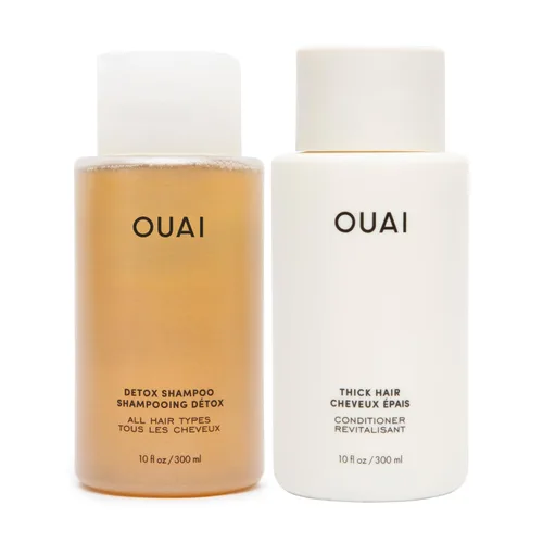Miniatura 11 de OUAI Paquete de champú Detox y acondicionador de cabello mediano – Champú clarificador para acumulación, suciedad, aceite, producto y agua dura