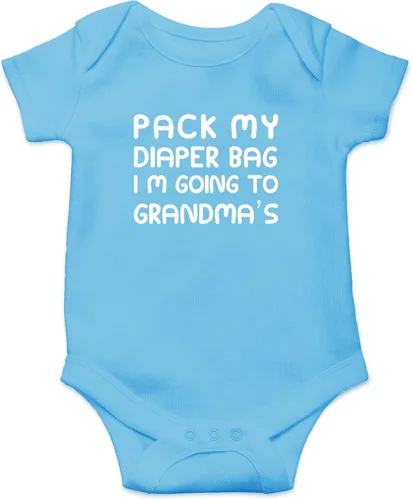 Miniatura 17 de CBTwear Pack My Diaper Bag, I'm Going To Grandma's House Baby Bodysuit - Linda ropa unisex para recién nacido