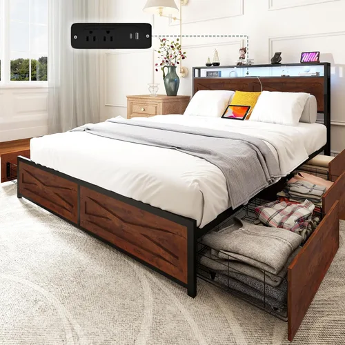 Miniatura 8 de Zevemomo Base de cama de terciopelo de tamaño matrimonial con cabecera tapizada, cabecera de almacenamiento de terciopelo copetudo, marcos de cama