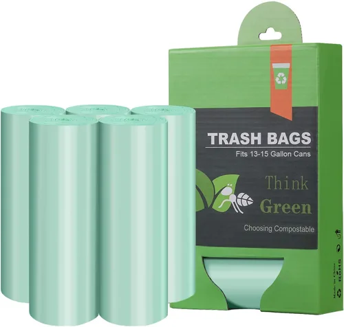 Miniatura 10 de Bolsas de basura biodegradables de 8 galones, bolsas de basura AYOTEE de 8 galones, bolsa de basura mediana compostable, bolsa a prueba de fugas sin