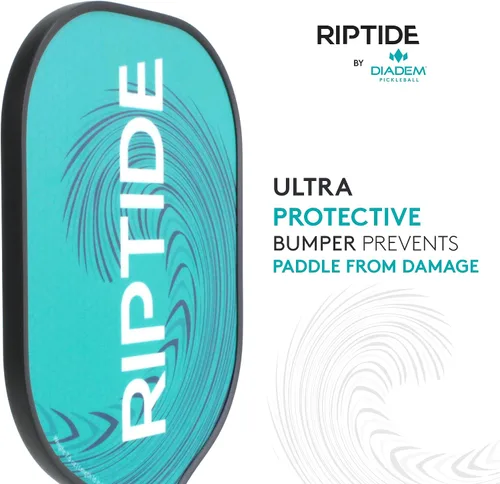 Miniatura 6 de Diadem Riptide - Paleta de pickleball Núcleo de panal de abeja, cara de fibra de vidrio Protector de bordes ultra elegante, fácil de balancear