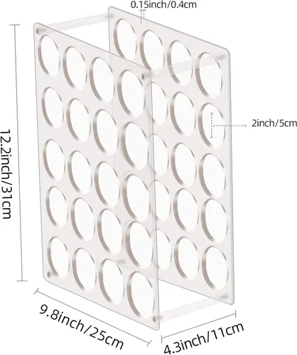Miniatura 2 de Almacenamiento de rollos de vinilo de 20 agujeros para sala de manualidades, soporte de rollo de vinilo para hasta 20 rollos de vinilo